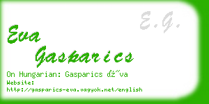 eva gasparics business card